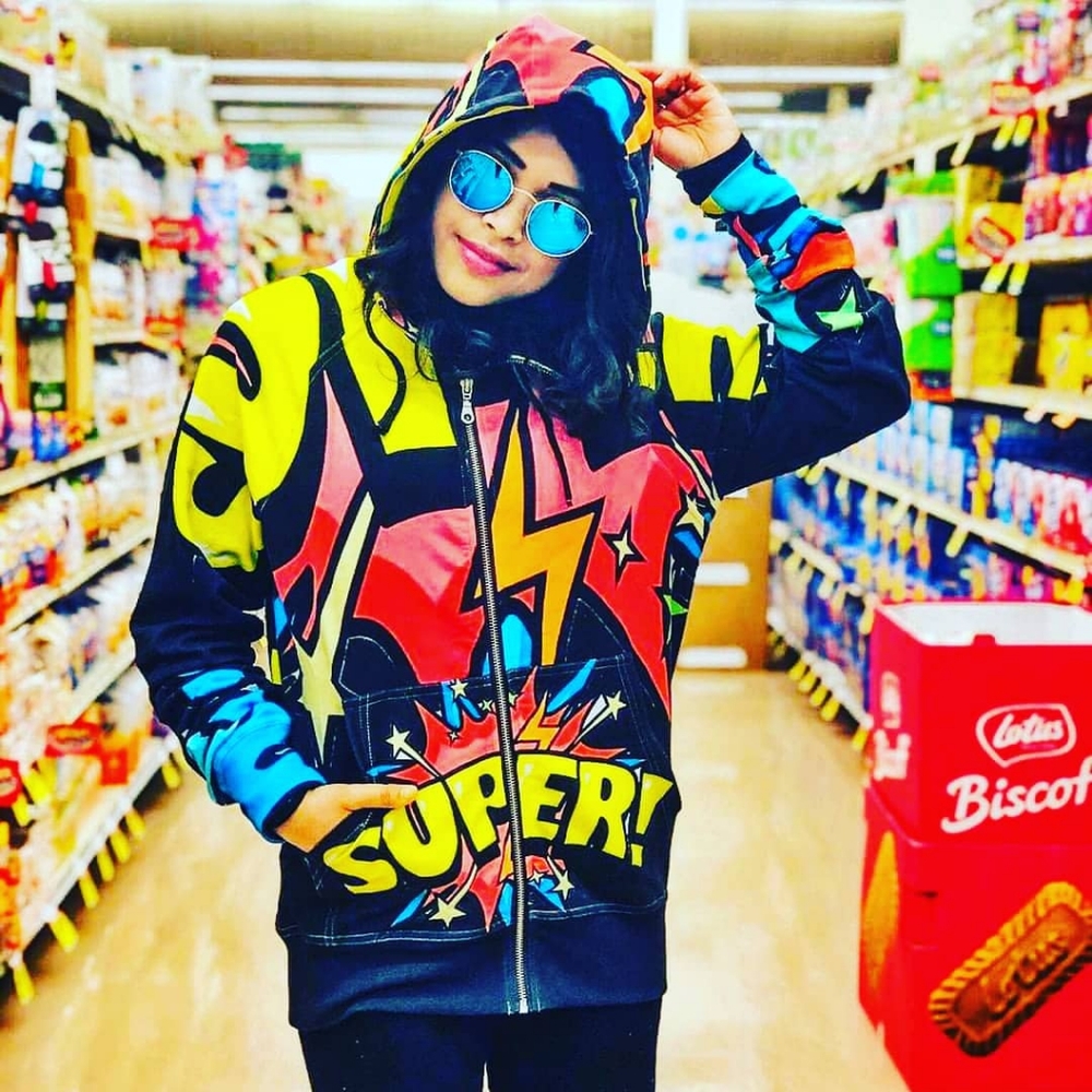 Unisex Comic Zip Up Hoodie